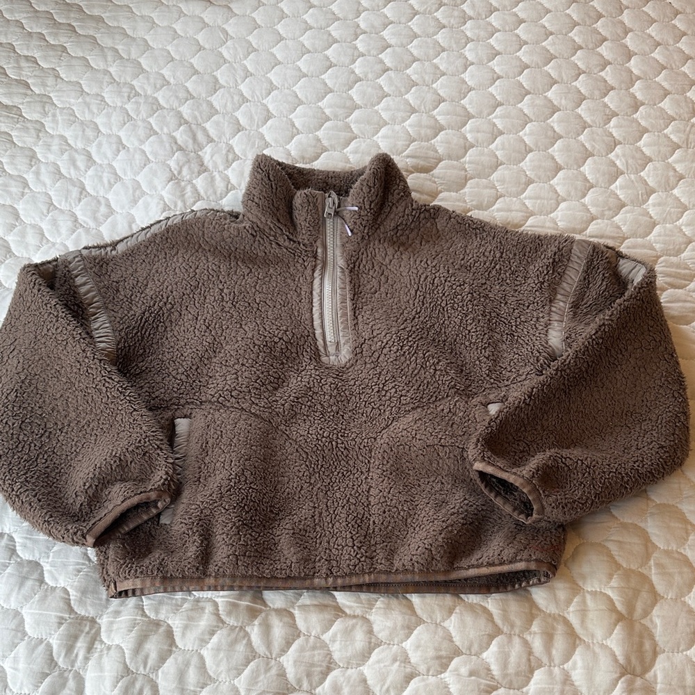 Athleta Kids Brown Fleece Pullover
